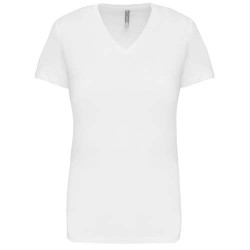 Tshirt Coton Col V Manches Courtes Femme Kariban