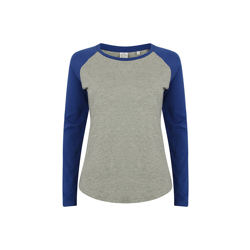 Tshirt Contrasté Coton Manches Longues Femme Skinnifit