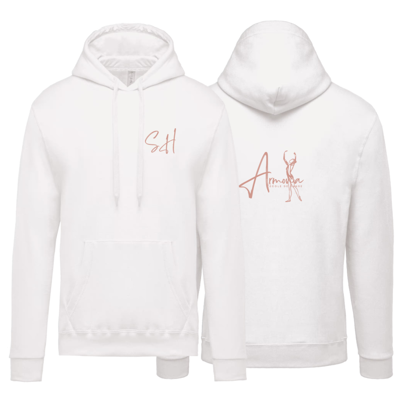 Sweat à Capuche Blanc Logo Poitrine TIFFOSI Ado Fille - Casual Sénas