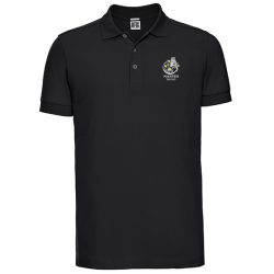 Polo homme Russell noir logo coeur brodé