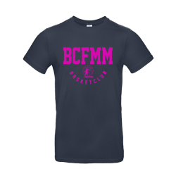 Tshirt unisexe Navy logo face Fushia BCFMM