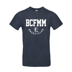 Tshirt unisexe Navy logo face Blanc BCFMM