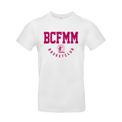 Tshirt unisexe Blanc logo face Fushia BCFMM