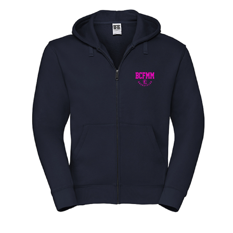 Veste unisexe Navy Russell logo coeur Fushia BCFMM