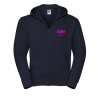 Veste unisexe Navy Russell logo coeur Fushia BCFMM