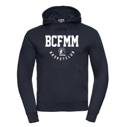 Sweat  unisexe Navy Russell logo face  Blanc BCFMM