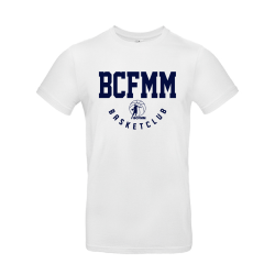 Tshirt unisexe Blanc logo face Navy BCFMM