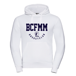 Sweat  unisexe Blanc Russell  logo face Navy BCFMM