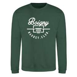 Sweat sans capuche unisexe Bottle green logo face