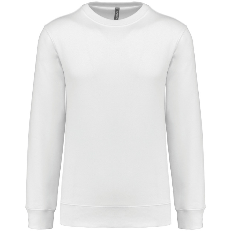 Sweat 80% coton/20% polyester sans capuche