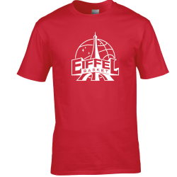 T-shirt unisexe grand logo face Eiffel Basket