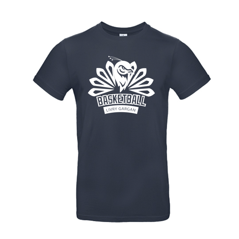 T-shirt coton Navy unisexe logo face