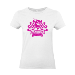 Tshirt coton Blanc coupe femme  logo face