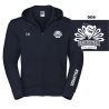 Veste unisexe Russell Navy logo coeur et logo dos personnalisable