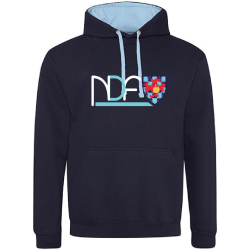 Sweat capuche unisexe bleu marine Notre dame de France