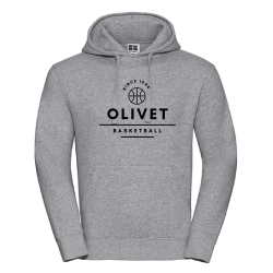 Sweat capuche unisexe grsi  Russell grand logo face Olivet