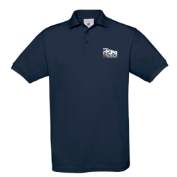 Polo coton unisexe navy logo coeur brodé