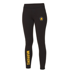 Legging long femme noir logo poche et jambe