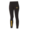 Legging long femme noir logo poche et jambe